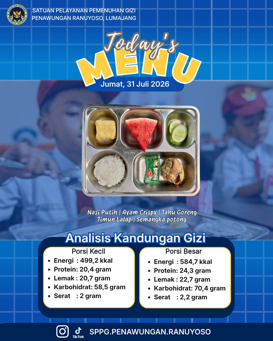 Bukti Foto Hasil Jadi Menu Hari Ini